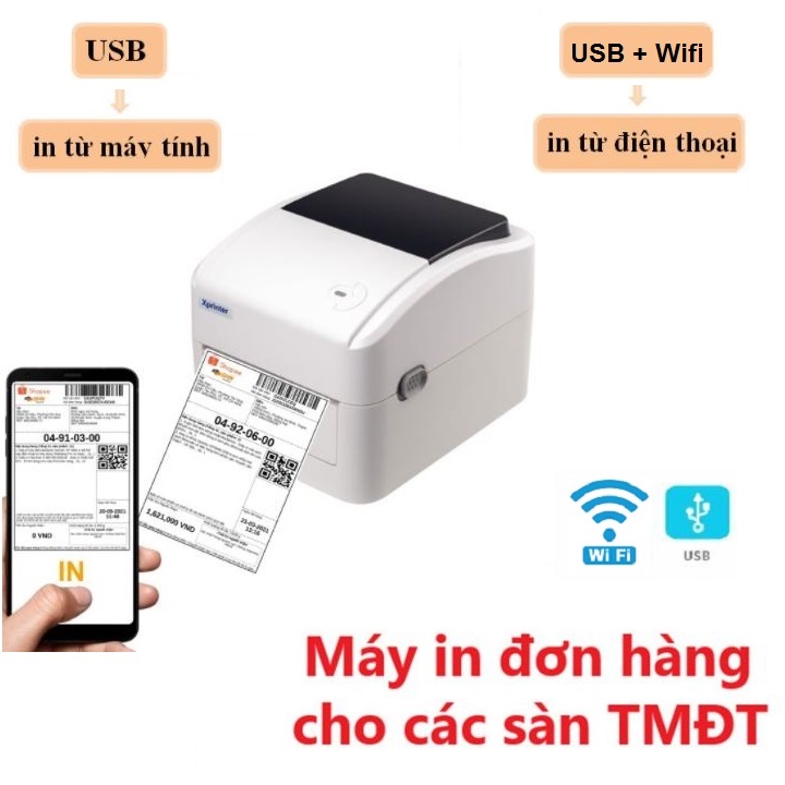 Máy in mã vạch Xprinter XP-420B - Hàng Nhập Khẩu