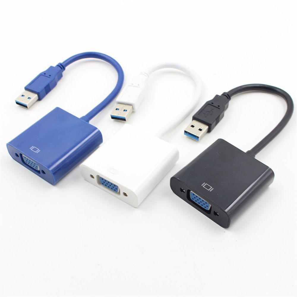 Cáp Chuyển Đổi USB 3.0 Sang VGA 1080P Cho Máy Tính Windows 7 8 10 Nhiều Màu Sắc