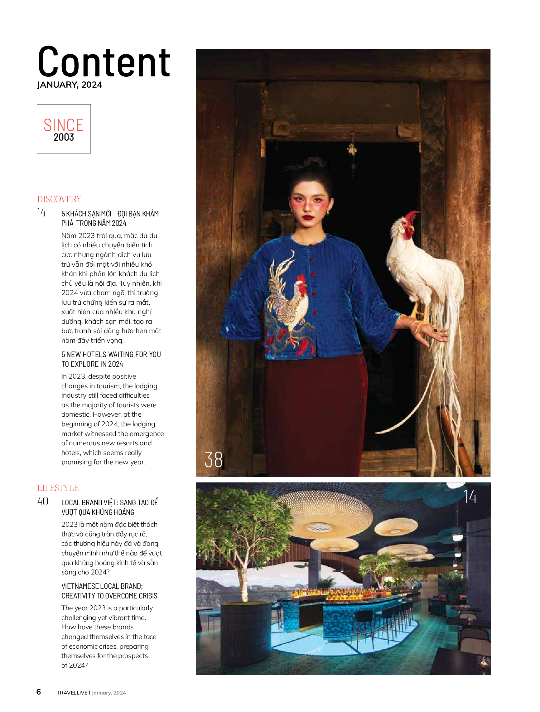 ẤN PHẨM TRAVELLIVE THÁNG 01.2024