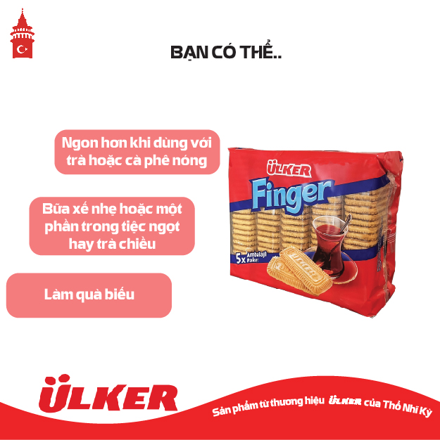 Bánh quy bơ giòn ULKER FINGER Thổ Nhĩ Kỳ 750g