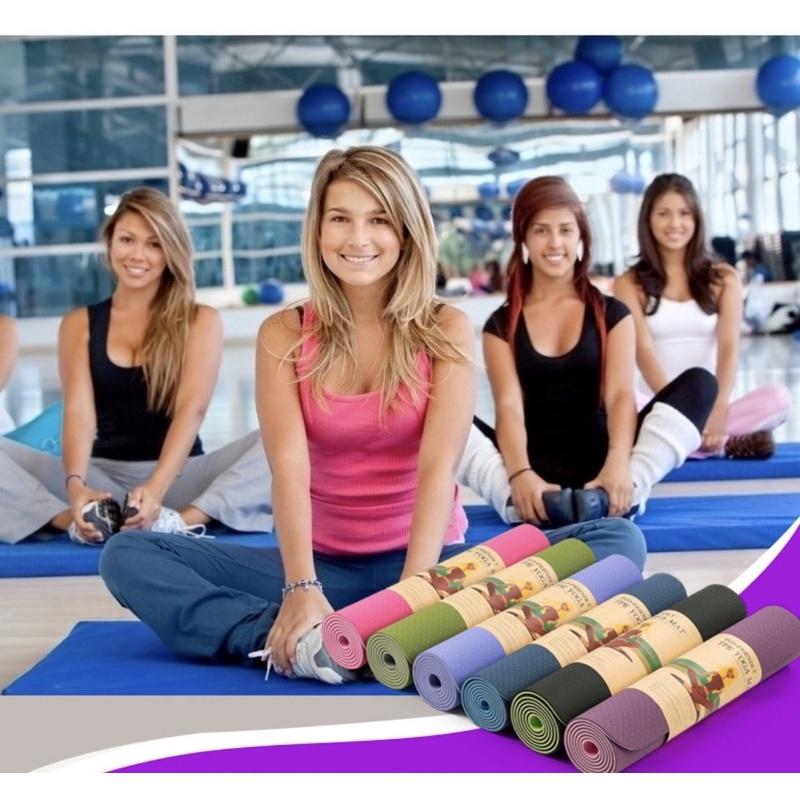 Sale !!! Thảm Tập YOGA,GYM TPE Cao Cấp 2 Lớp Dầy 6mm Thể Dục Tại Nhà (SP001748 ) Shop Phúc Yến