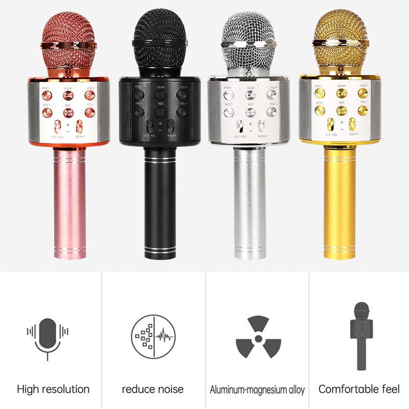 Micro karaoke Không Dây bluetooth,trợ ghi âm,chất lương cao,loa hát kết nối các thiết bị bluetooth chuyên nghiệp