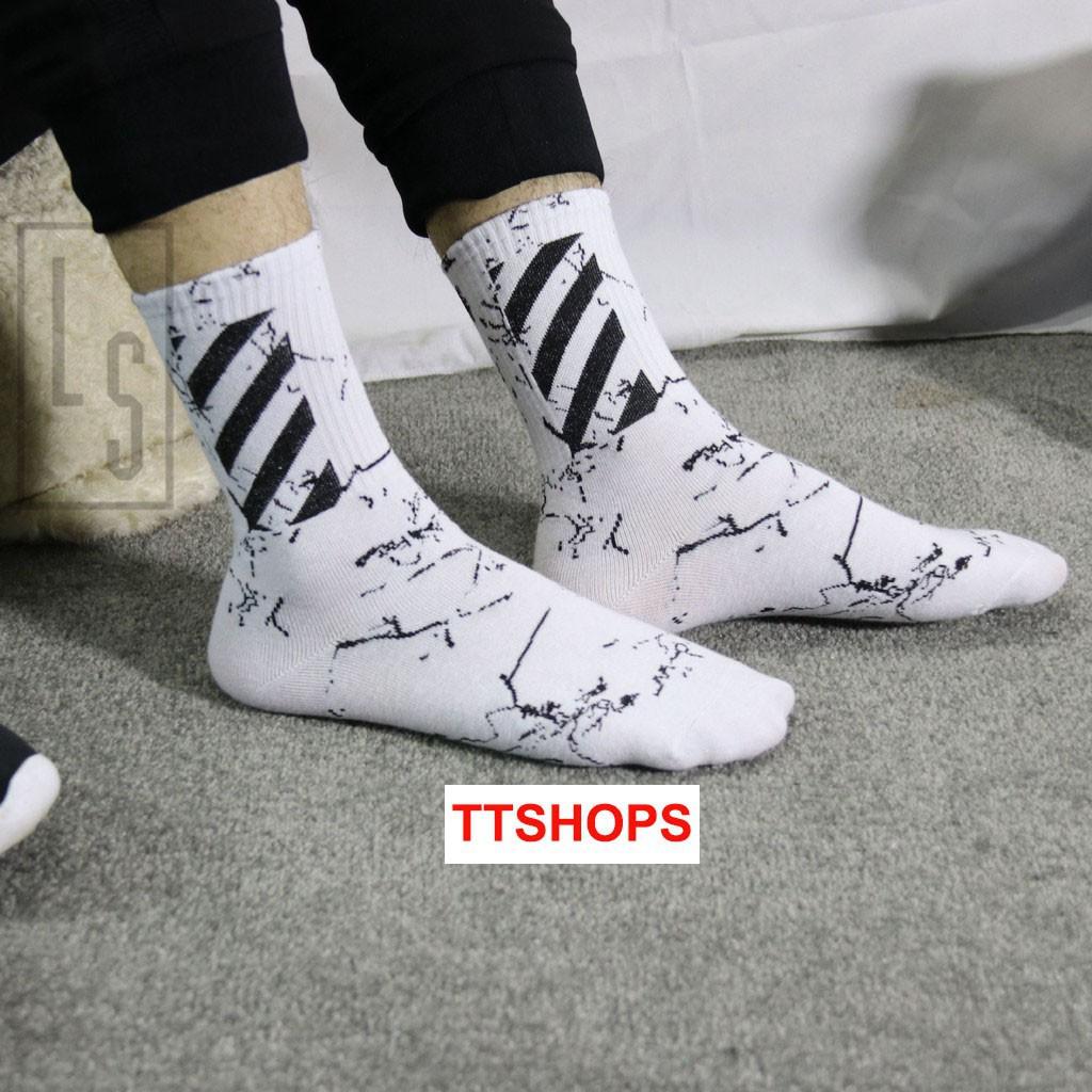 Combo 3 đôi Tất OFF WHITE Tia Điện Cổ Cao AALL IN ONE
