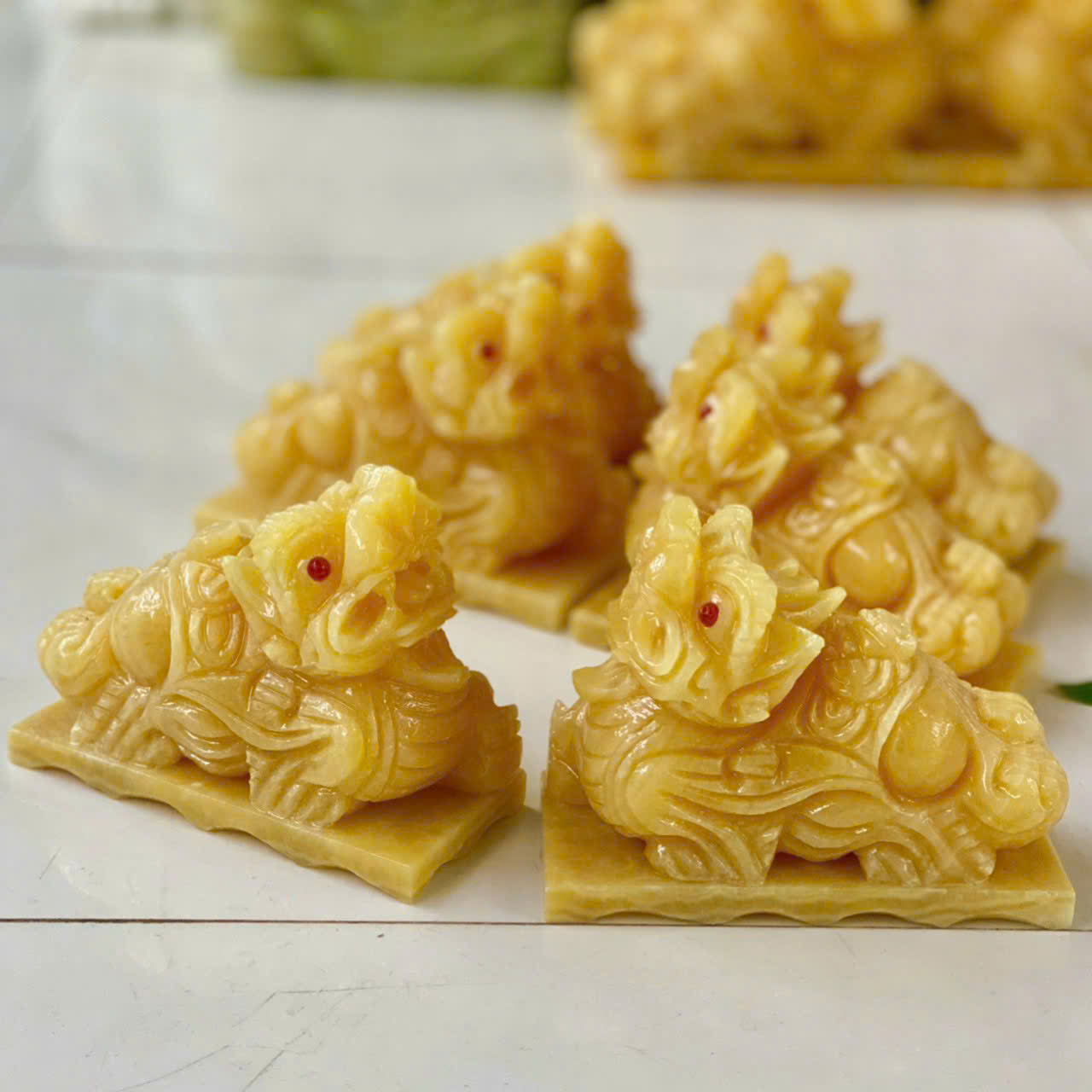 Cặp Tỳ Hưu Đá Hoàng Long – 15/20/30cm – Sắc Vàng Nổi Bật, Chế Tác Tinh Xảo, Trang Trí Phòng Khách – Bàn Thờ