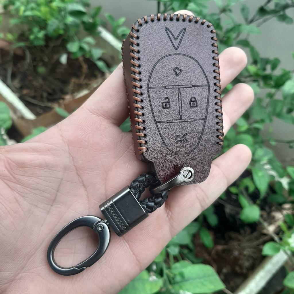 Bao da chìa khoá Vinfast E34, VF E34, xe điện VFE34, VF6, VF7, VF8, VF9. da thật 100%, Bảo hành 2 năm