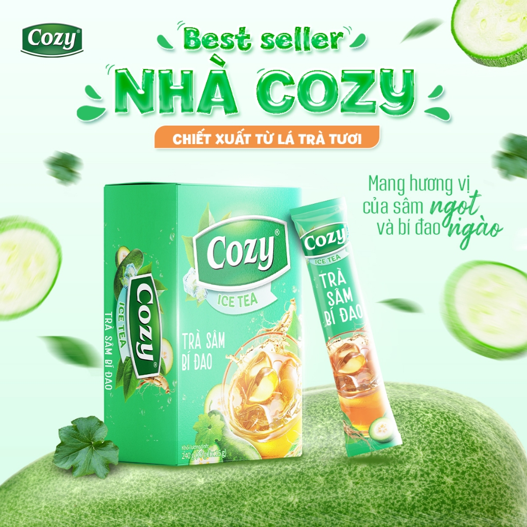 Cozy Icetea Sâm Bí Đao 16 gói x 15g Hộp