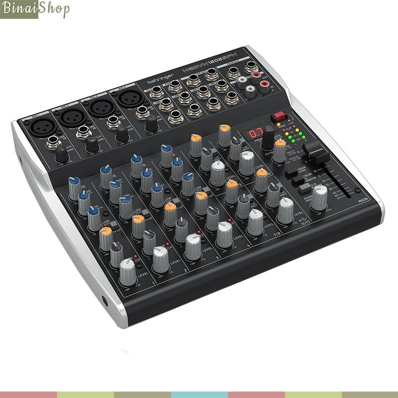 Behringer Xenyx 1202SFX - Mixer 12 Kênh USB, FX 100 Preset Dành Cho Livestream, Podcast, Thu Âm - Hàng chính hãng