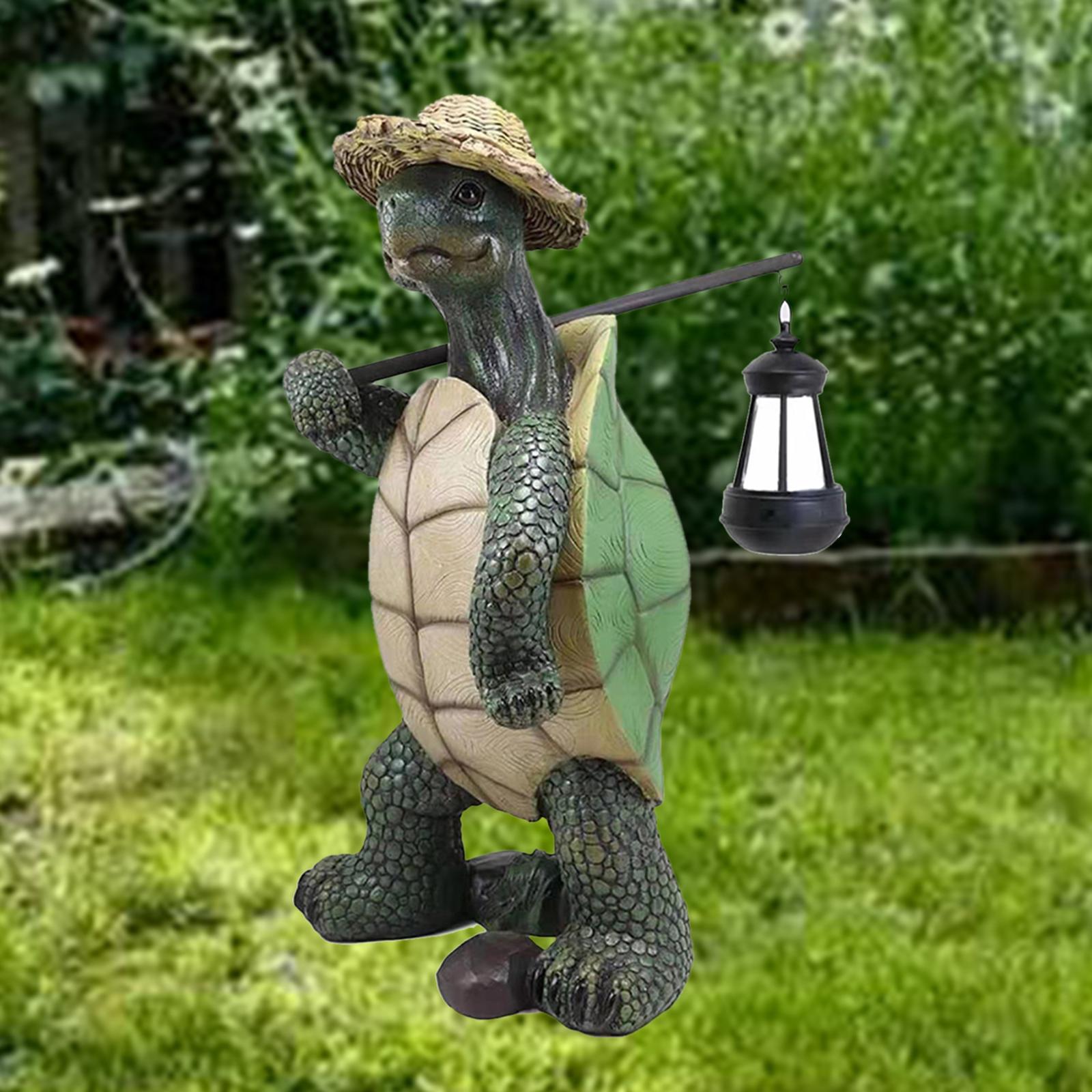 Rustic Garden Statue Ornament Lawn Turtle Sculpture Craft