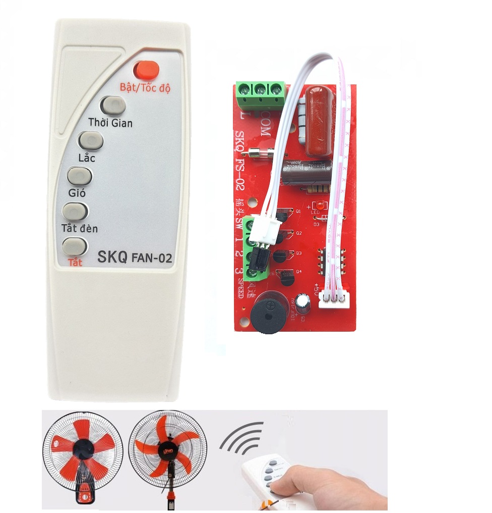 Bộ Mạch Điều Khiển Quạt Từ Xa [Remote Tiếng Anh]