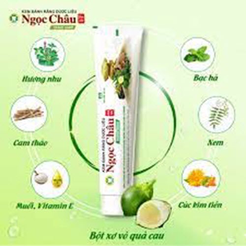 Kem Đánh Răng Dược Liệu Ngọc Châu Trắng Sáng 170g