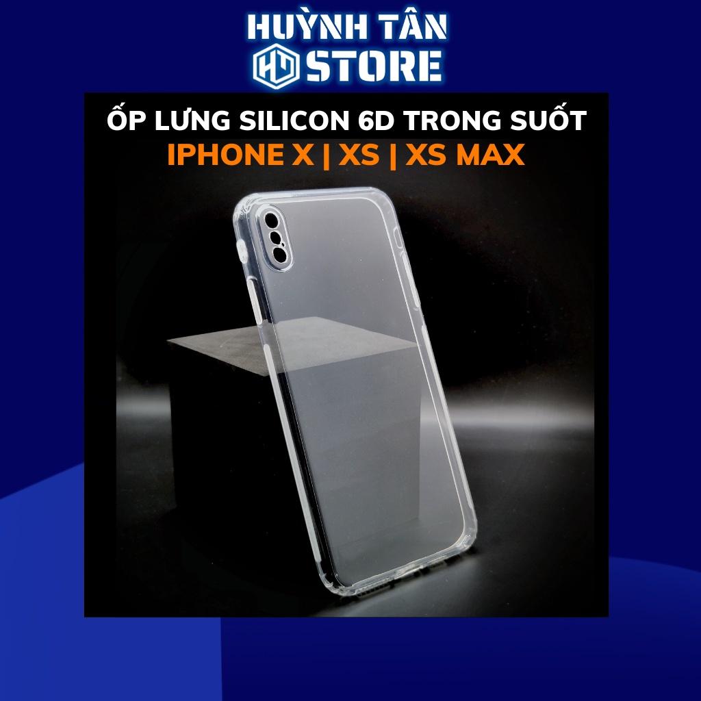 Ốp lưng ip xs max ip x xs silicon 6D dẻo trong suốt có gờ chống va đập bảo vệ camera phụ kiện huỳnh tân store