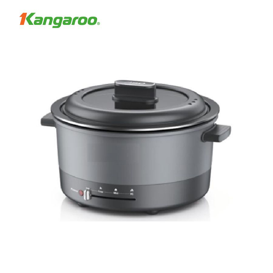 Lẩu điện Kangaroo KG45EH1, dung tích 4.5L, công suất 1300W, cấu trúc đĩa truyền nhiệt giúp truyền nhiệt nhanh và đều - Hàng chính hãng