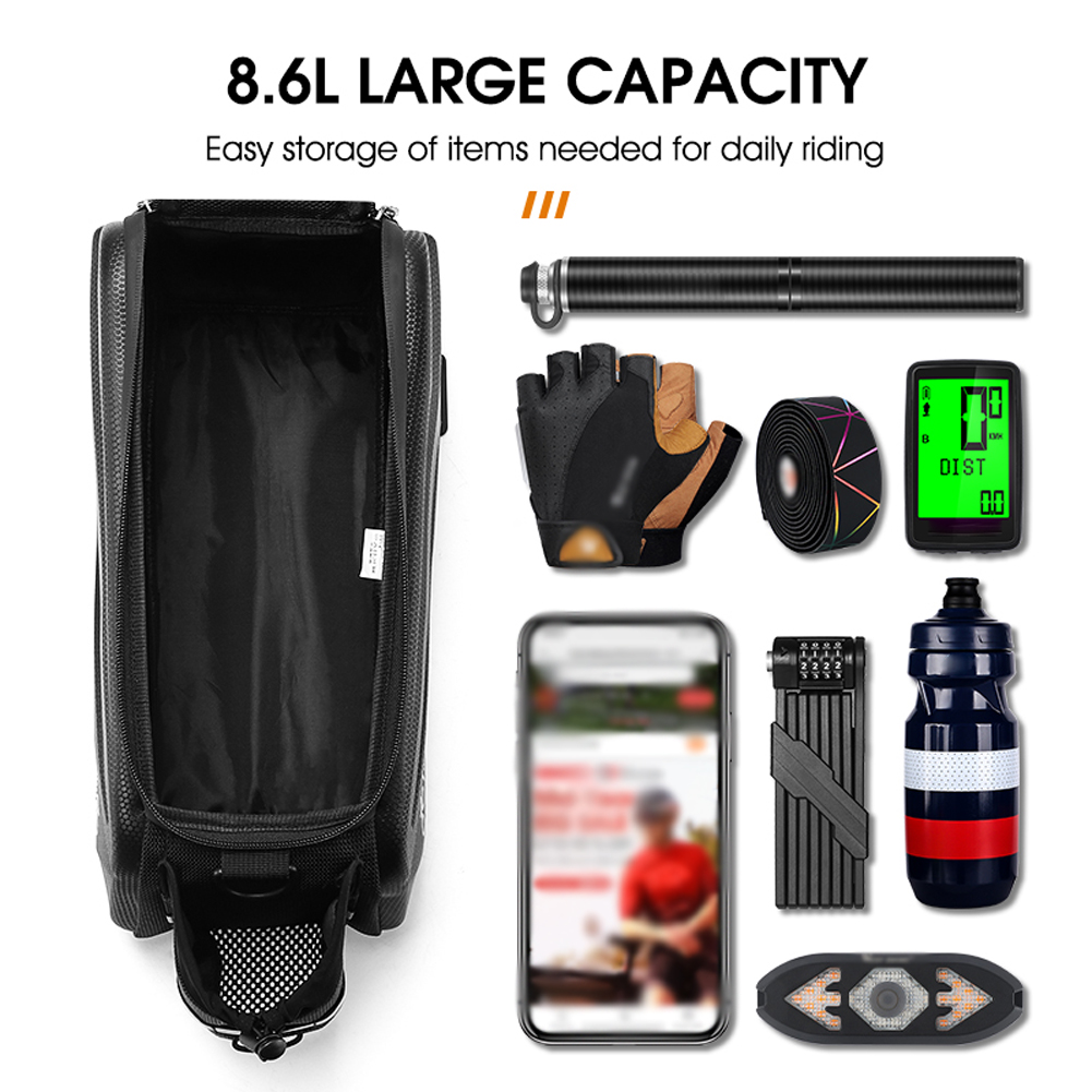 Túi xe đạp công suất lớn WEST BIKING 8.6L không thấm nước treo yên sau xe