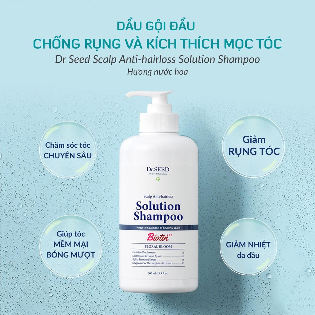 Bộ Dầu Gội Xả Hương Nước Hoa DR SEED Scalp Anti-hairloss Solution Giảm Rụng Và Kích Thích Mọc Tóc 500ml