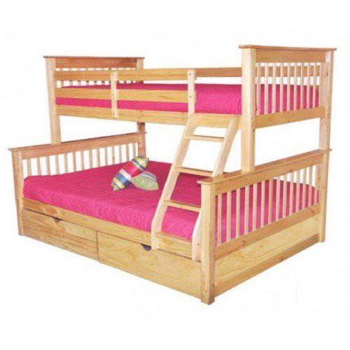 Giường 2 Tầng Gỗ Tự Nhiên 1m4-1m K.Bed -TN