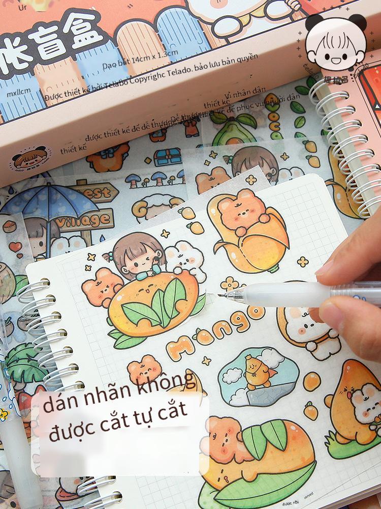 Phong cách mới nhất Nước sốt Tiradododo tay tài khoản mù hộp cô gái tài khoản tay trẻ em chất liệu dễ thương cuốn sách nhãn dán hộp quà tặng