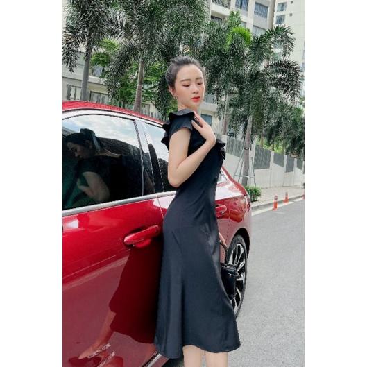 ĐẦM CỔ V VIỀN BÈO