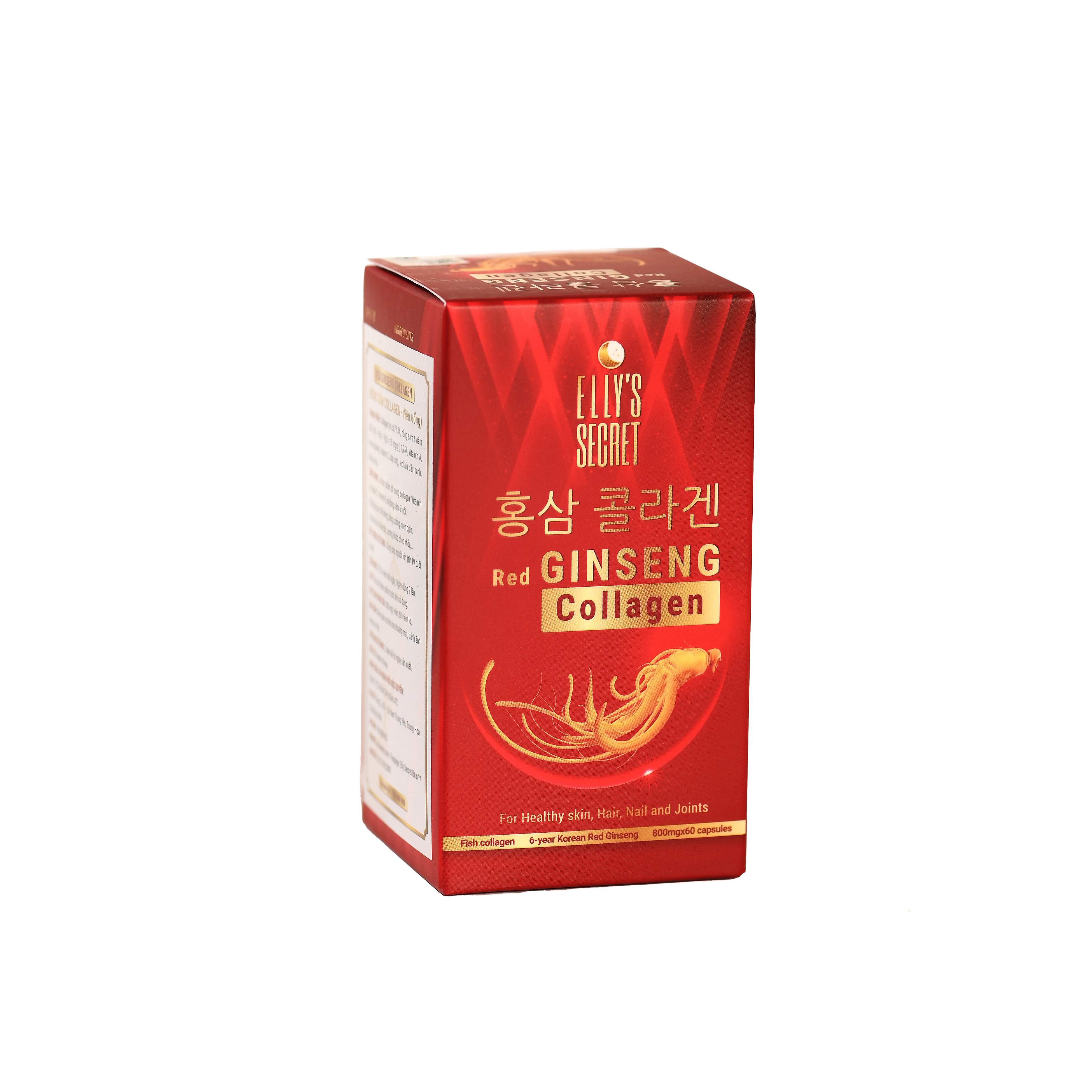 Hồng sâm collagen dạng nước cao cấp Hàn Quốc cải thiện làn da Elly Secret Premium 6 year Korea Red Ginseng Collagen 300ml