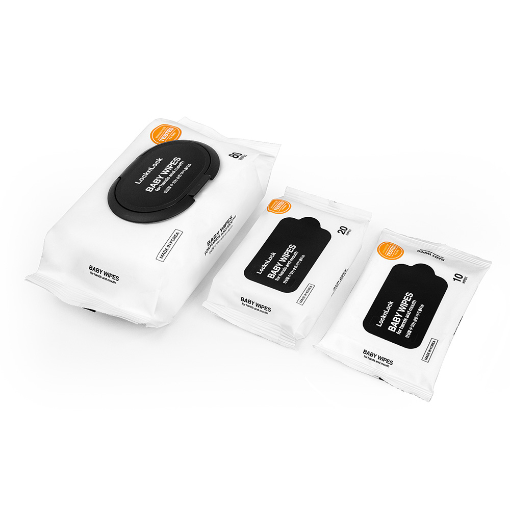 Khăn giấy ướt trẻ em Lock&amp;Lock 80 miếng ETM245, Hàng chính hãng, Lọc 7 tầng, dưỡng ẩm, an toàn cho da nhạy cảm - JoyMall
