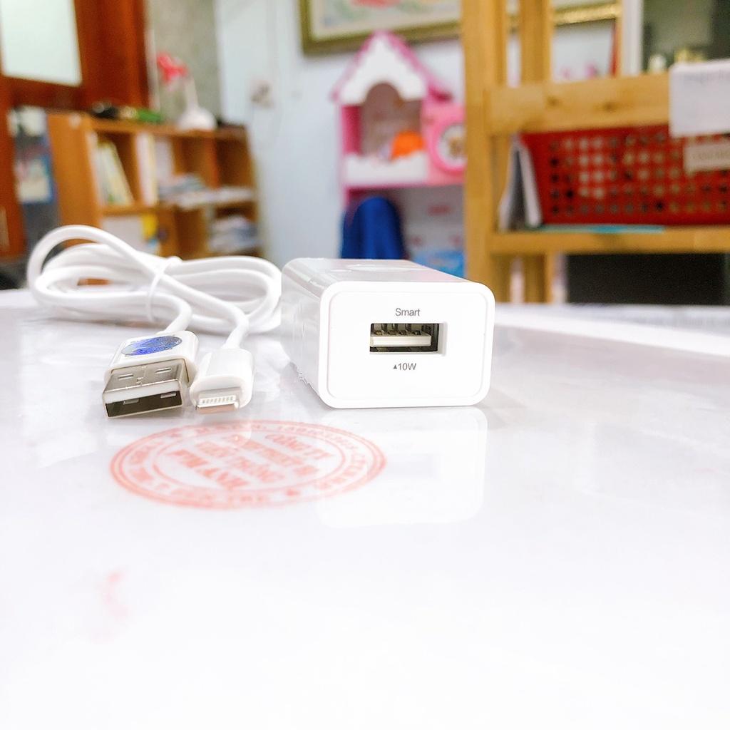 Bộ sạc nhanh Pisen USB Charger 2A, kèm cáp sạc điện thoại L (TS-C132) Trắng, Hàng chính hãng