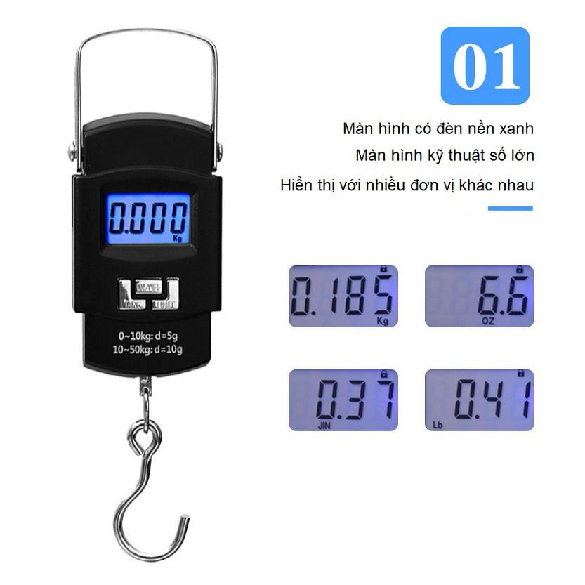 Cân móc điện tử hiển thị màn LED 50kg/5g S50KGM
