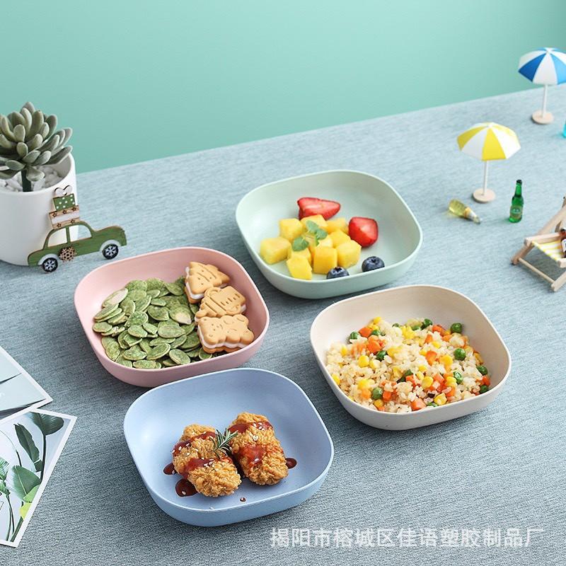 Set 8 Đĩa Lúa Mạch Đựng Trái Cây, Đồ Ăn Siêu Tiện Lợi, Phù Hợp Cho Mọi Gia Đình