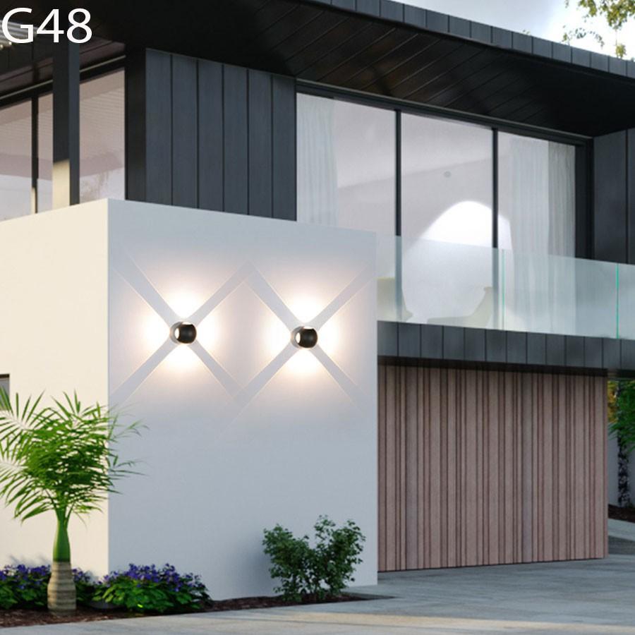 Đèn trang trí hắt tường 4 chiều - 12w chống nước G48