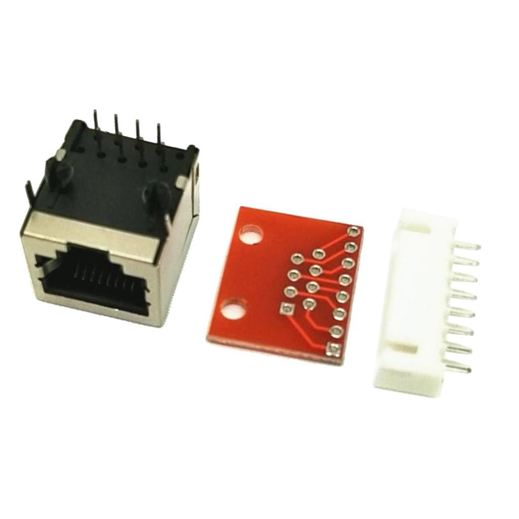 2x Starter Board Kit Check Ethernet PCB Rj45 Connector Terminals Electrical Installation Kits