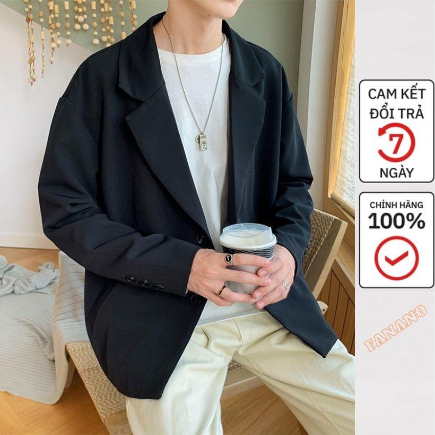 Áo Blazer Nam Dài, Áo khoác Blazer Form Rộng FANANO phong cách Hàn Quốc AD006