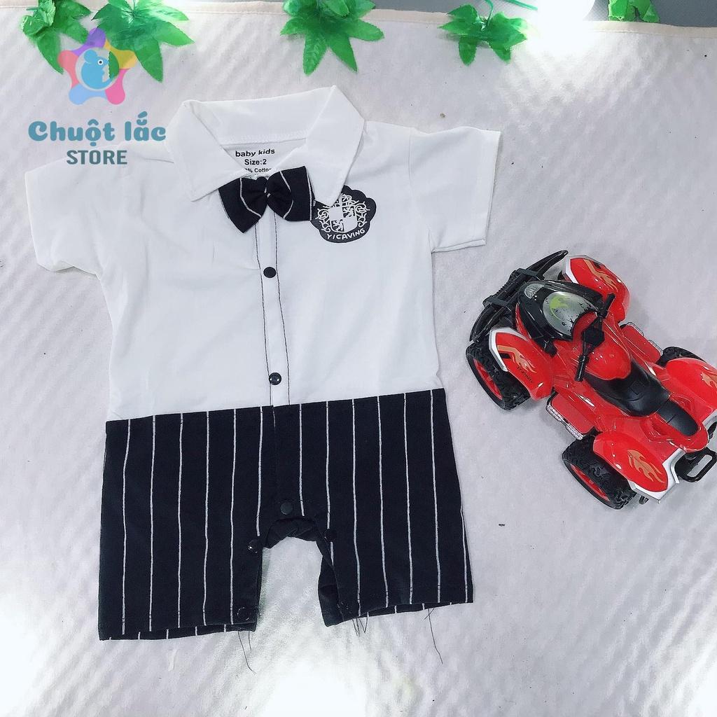 Bộ Đồ Body Cho Bé Trai Chuột Lắc Store Kiểu Công Tử Tay Ngắn 3kg Đến 13kg