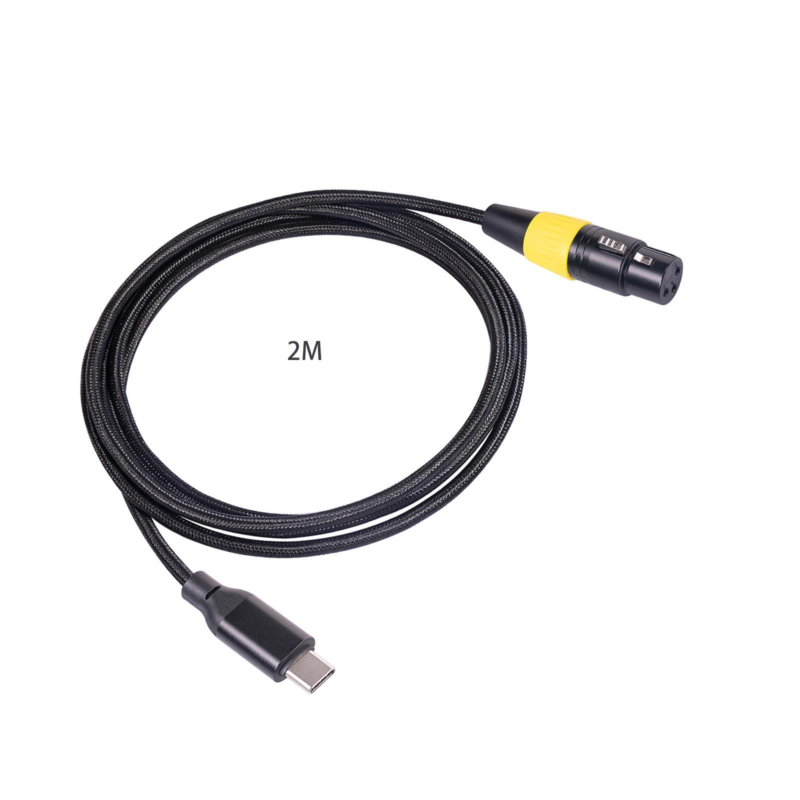 Multipurpose XLR Female to USB Microphone Cable for Music Recording