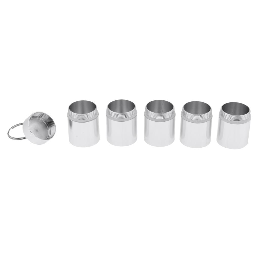 Waterproof Aluminum Pill Box Drug Keychain Container