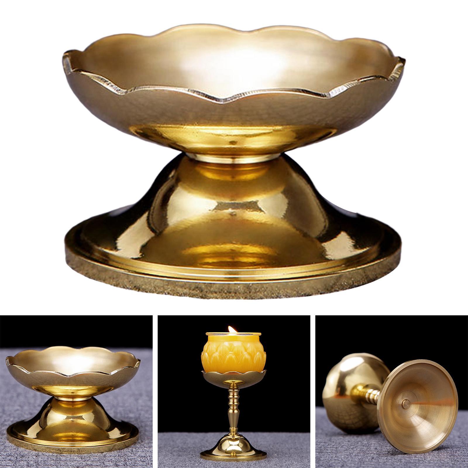 Brass Ghee Lamp Holder Tibetan Tealight Holder Buddhist Altar Supplies