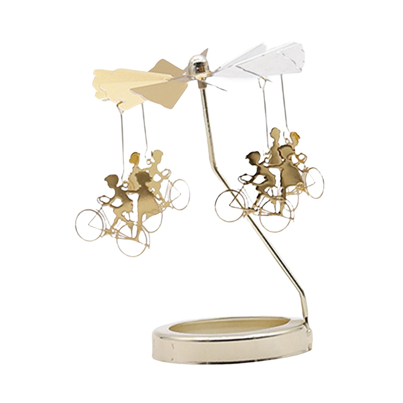 2  Tea Light Candle Holder Candle Ornament Rotating