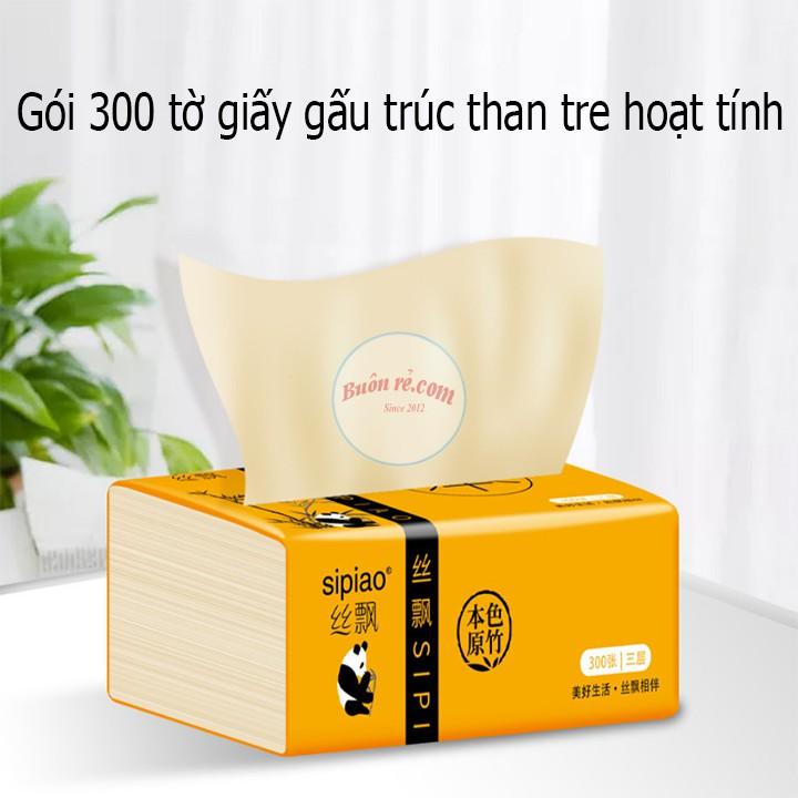 1 gói giấy gấu trúc Sipiao chiết xuất từ sợi than tre mềm mịn 00454