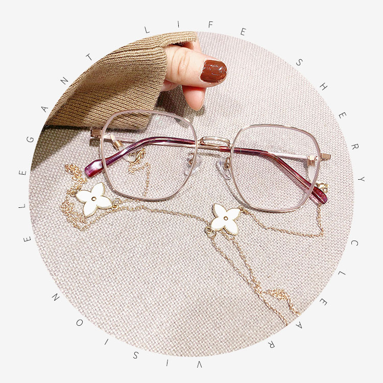 Dây kính glasses chain cỏ bốn lá siêu sang chảnh ấn tượng chuỗi đeo khẩu trang dây chuyền đeo cổ đeo tai nghe