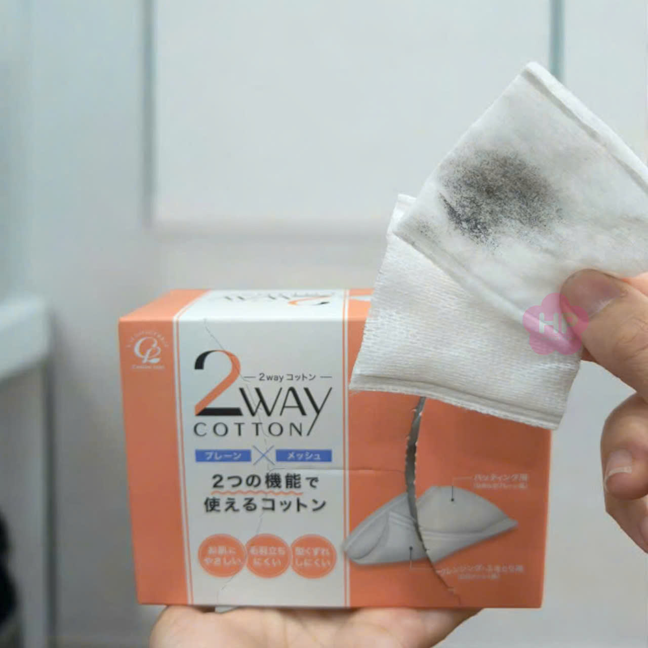 Set 2 Hộp Bông Tẩy Trang Cao Cấp Labo 2 Way Cotton (80 Miếng/Hộp)