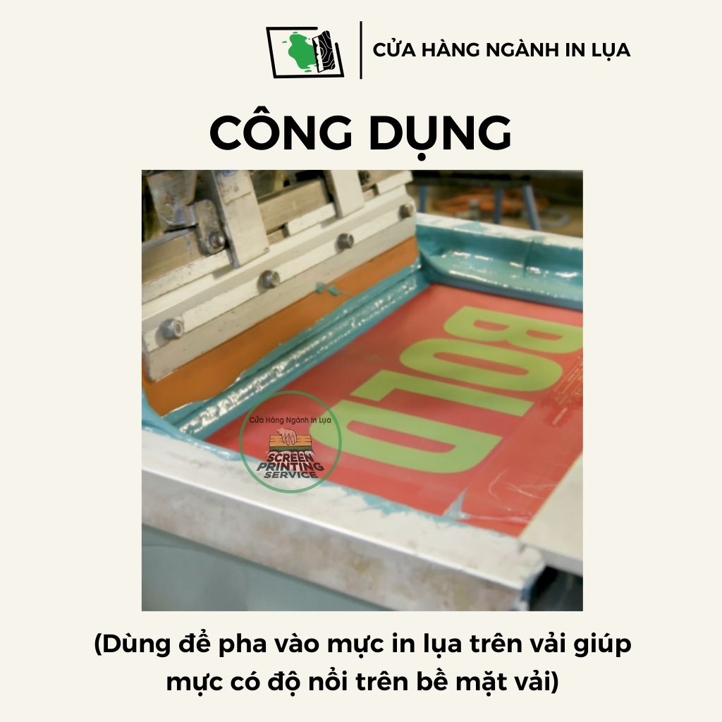 Bột nổi in vải giúp mực in nổi trên vải cotton