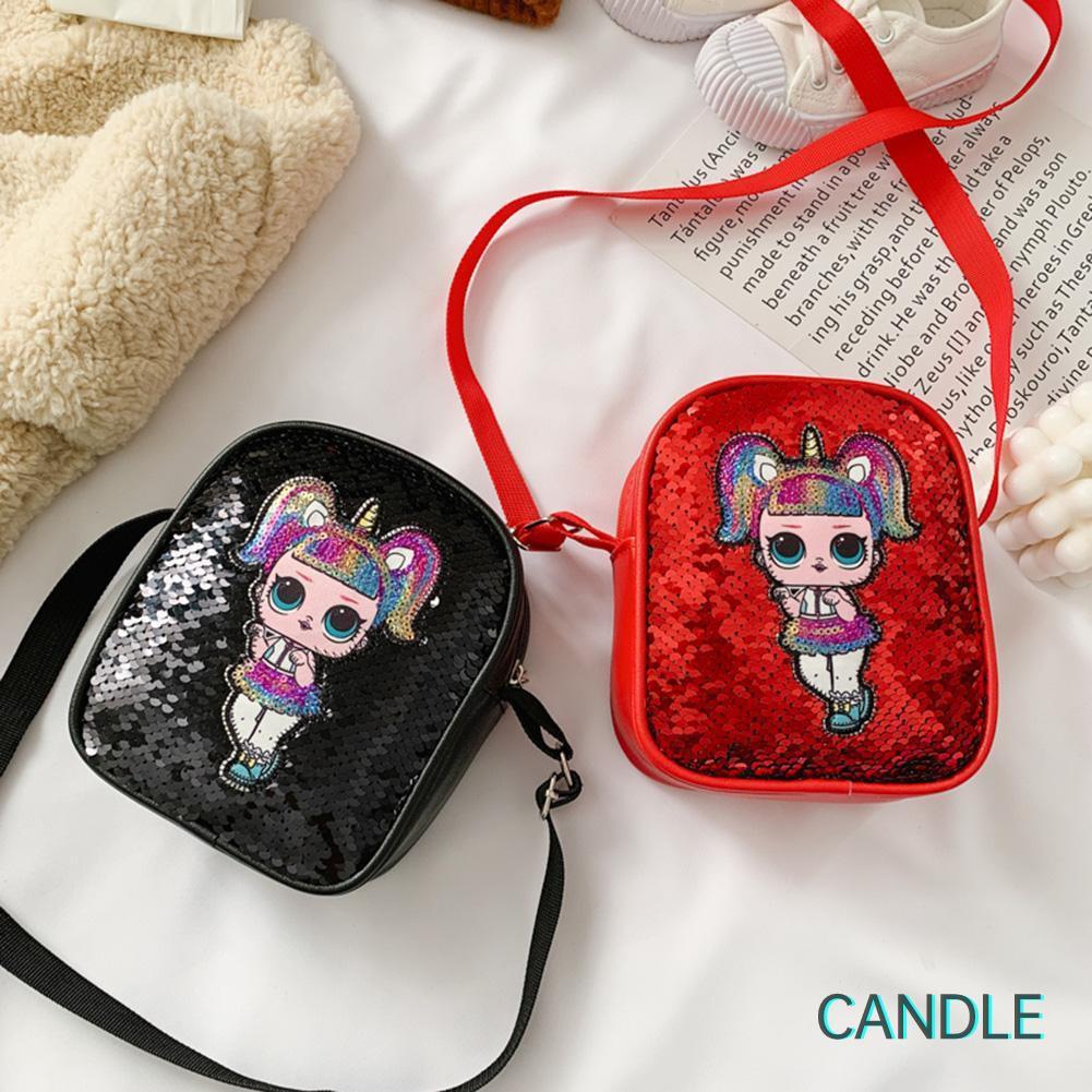 Túi Đeo Chéo Đính Kim Sa Lấp Lánh Cho Bé Gái