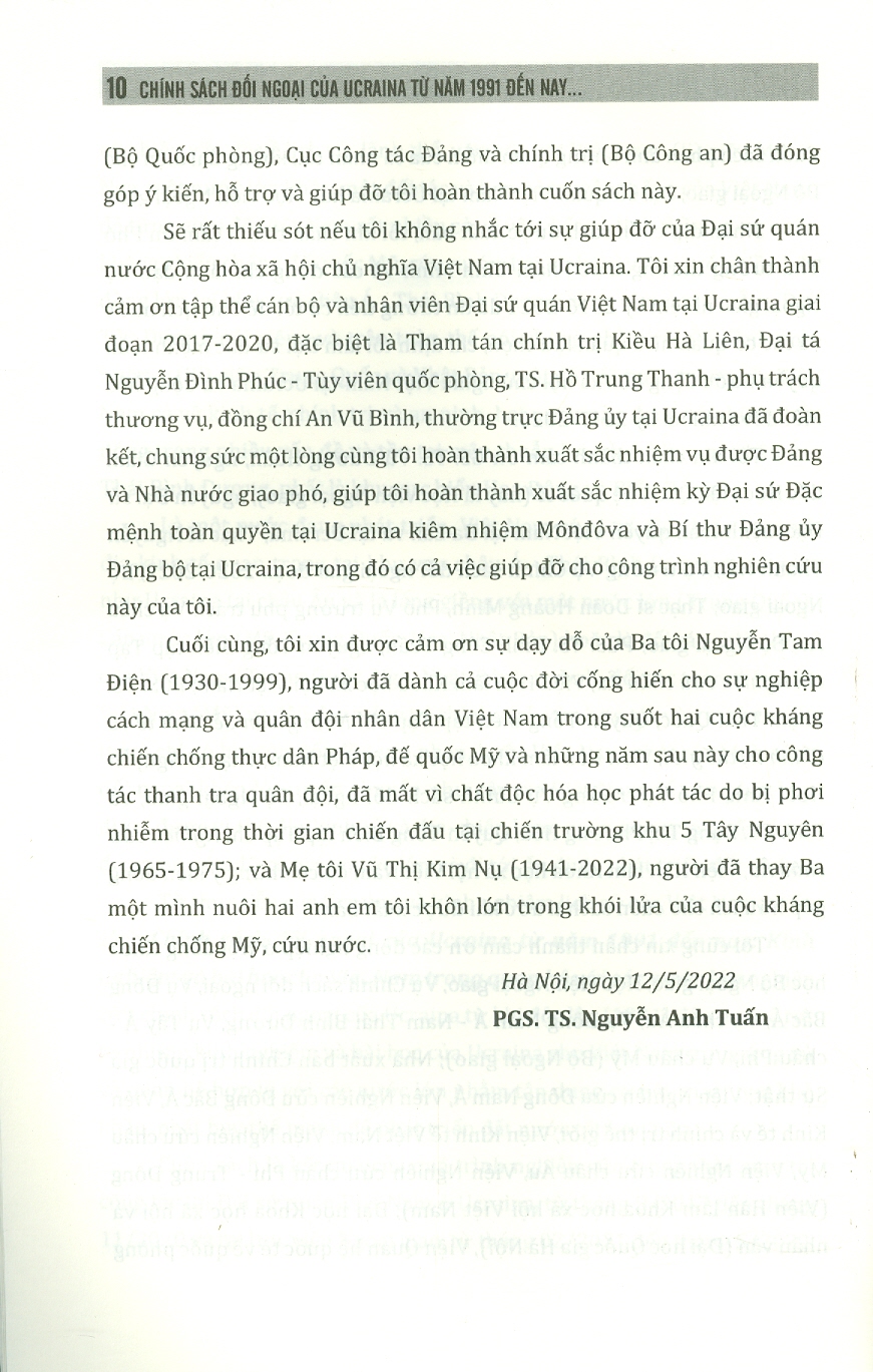 CHÍNH SÁCH ĐỐI NGOẠI CỦA UCRAINA TỪ NĂM 1991 ĐẾN NAY - Nguyễn Anh Tuấn - Nxb Chính trị Quốc Gia Sự thật – bìa mềm