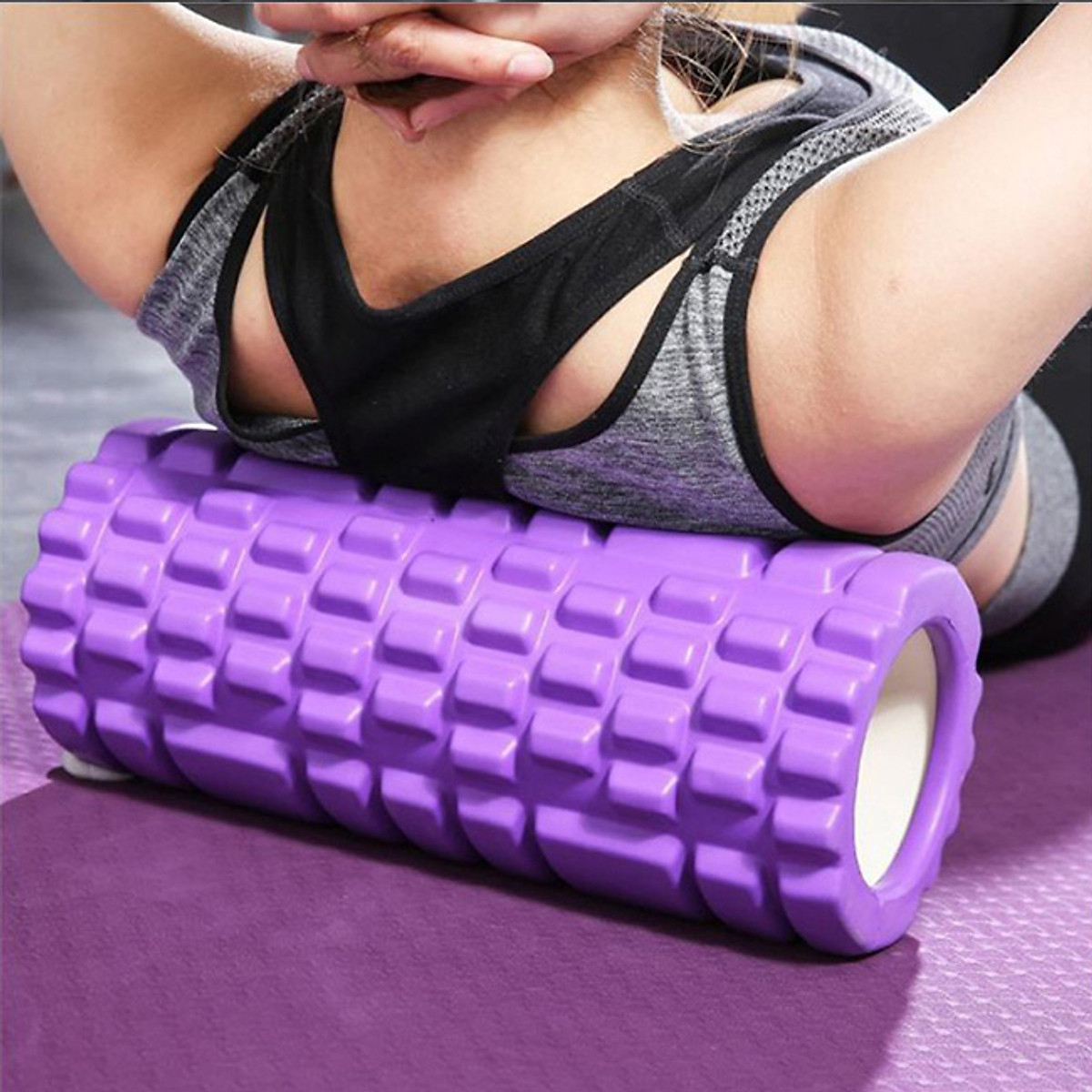 Con lăn Yoga Massage Foarm Roller, ống trụ lăn xốp thể thao giãn cơ có gai roam rollet cao cấp, ống lăn giãn cơ - Chính hãng DoDoDios