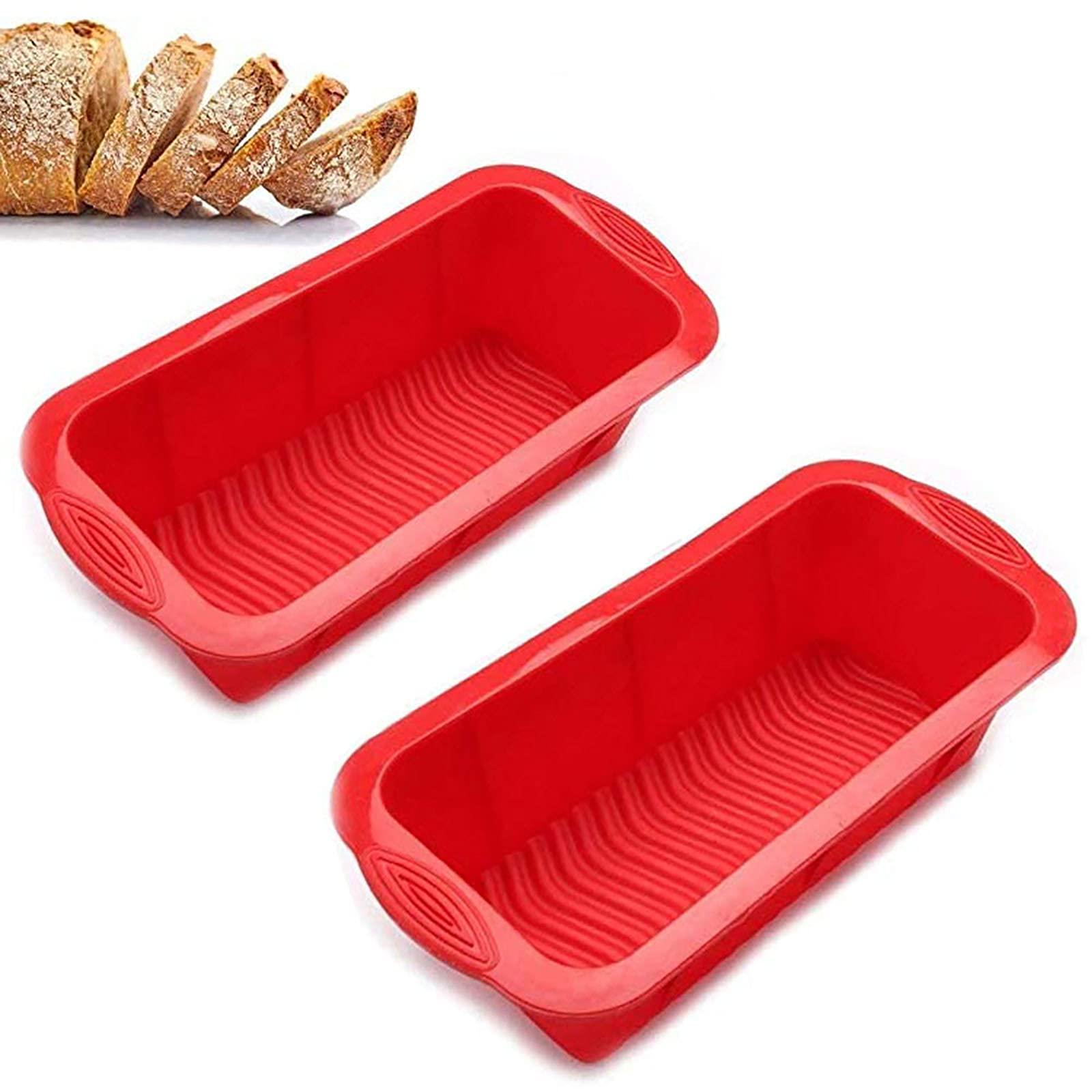 2 PCS M khuôn bánh mì silicon hình chữ nhật, bánh mì silicon bánh mì bánh mì bánh mì, khuôn bánh bánh mì lớn, khuôn bánh mì, quiche quiche