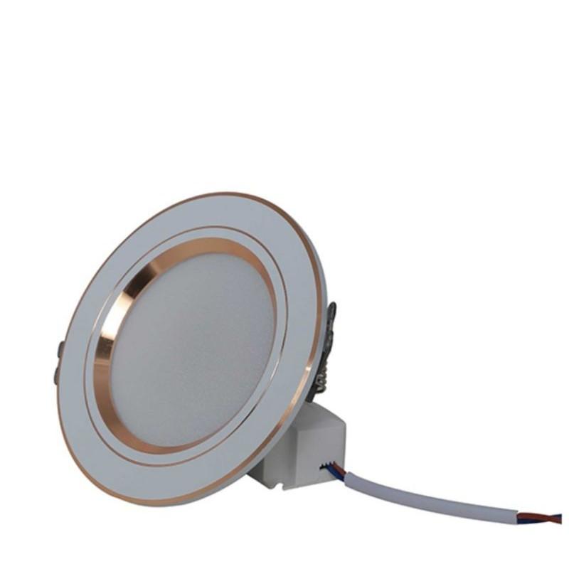 Bóng led dowlight 3 chế độ viền vàng 9w/110