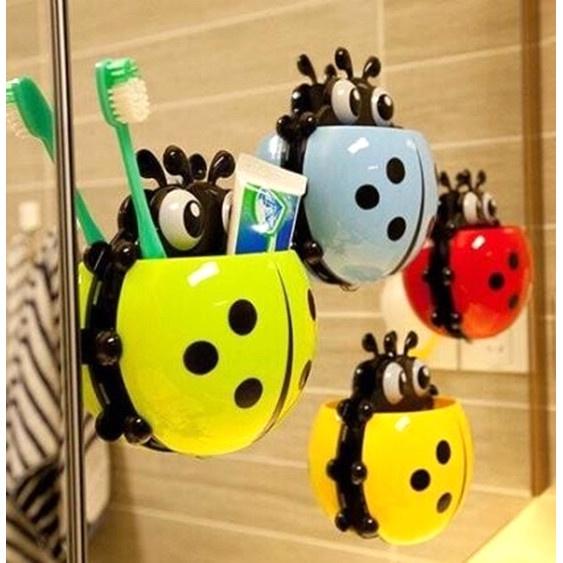 Bọ rùa cắm bàn chải và kem đánh răng, ống cắm đồ nhà tắm tiện dụng