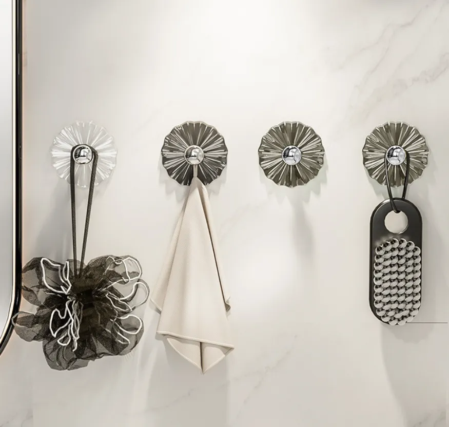 MÓC DÁN TƯỜNG HÌNH BÔNG HOA SỬ DỤNG ĐỂ TREO MÓC KHÓC,CỘT TÓC-JL