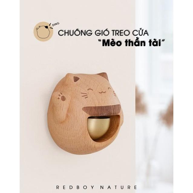Chuông gió treo cửa "Mèo thần tài"
