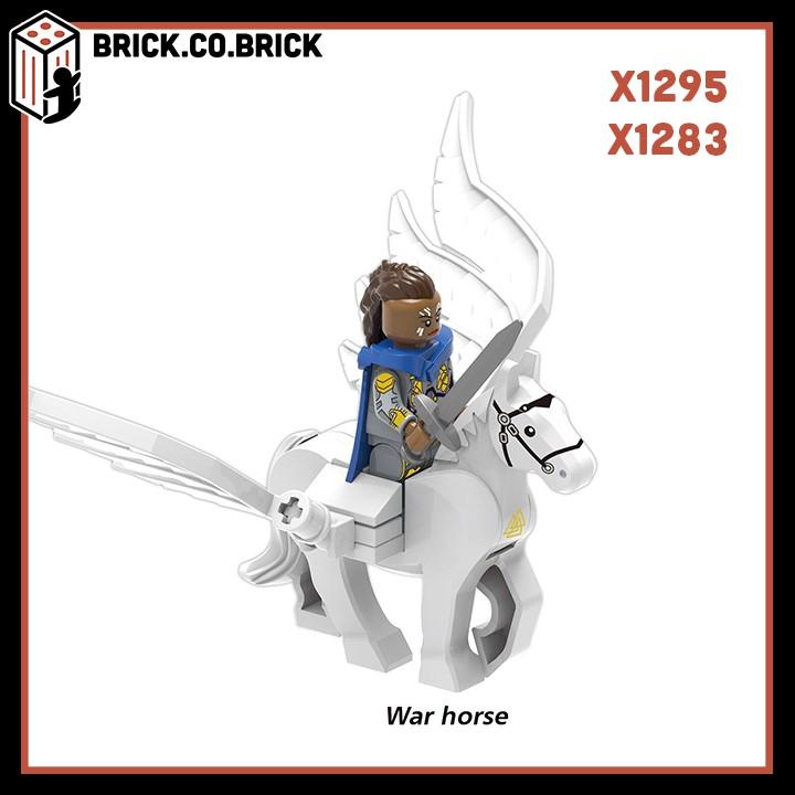 Mô Hình Nhân Vật Lắp Ráp Ngựa Chiến Valkyrie minifig Super Hero X1295 X1283 - X-1295 Ngựa Cánh