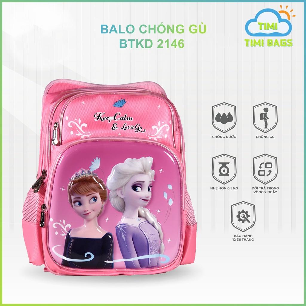 Balo Chống Gù Chống Nước Đệm Lưng Êm Ái Năng Động Cho Học Sinh Transfomer Elsa BTKD 2146