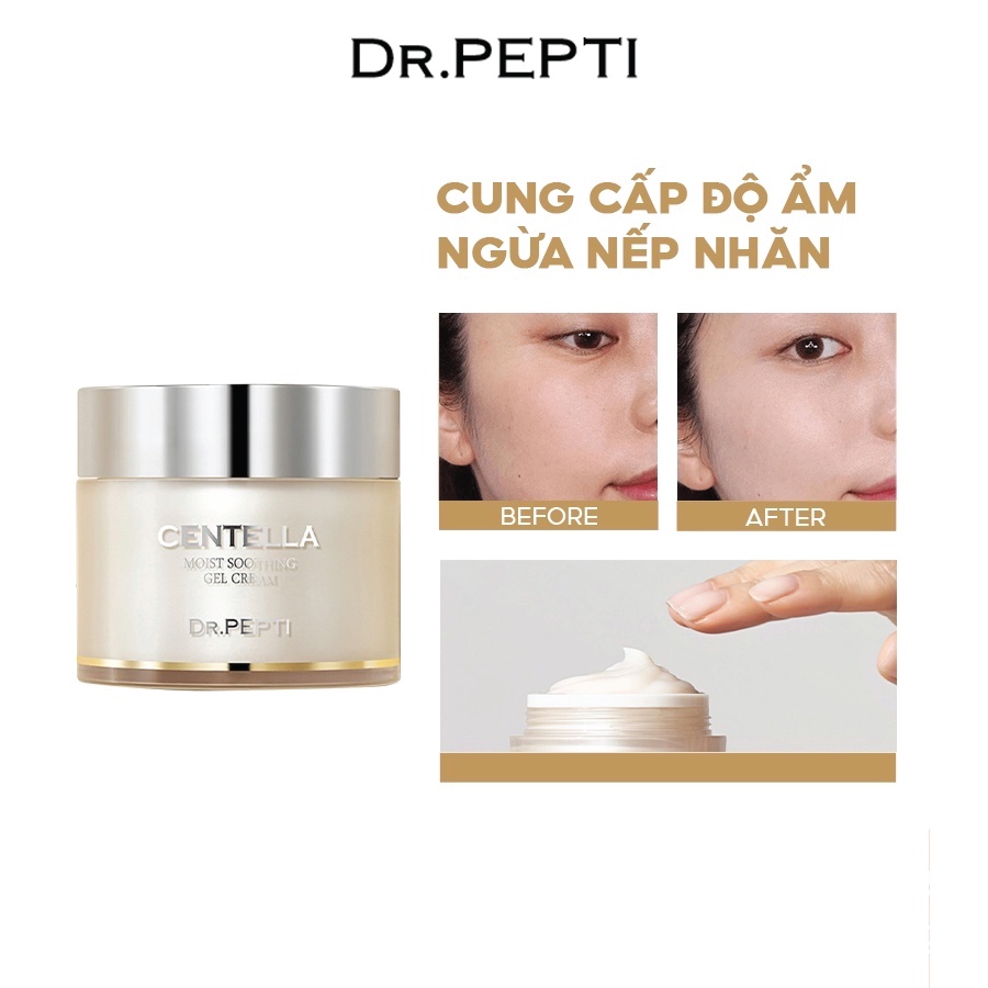 Kem Dưỡng Dr.Pepti Centella Moist Soothing Gel Cream Giúp Dưỡng Ẩm Dịu Da 70ml