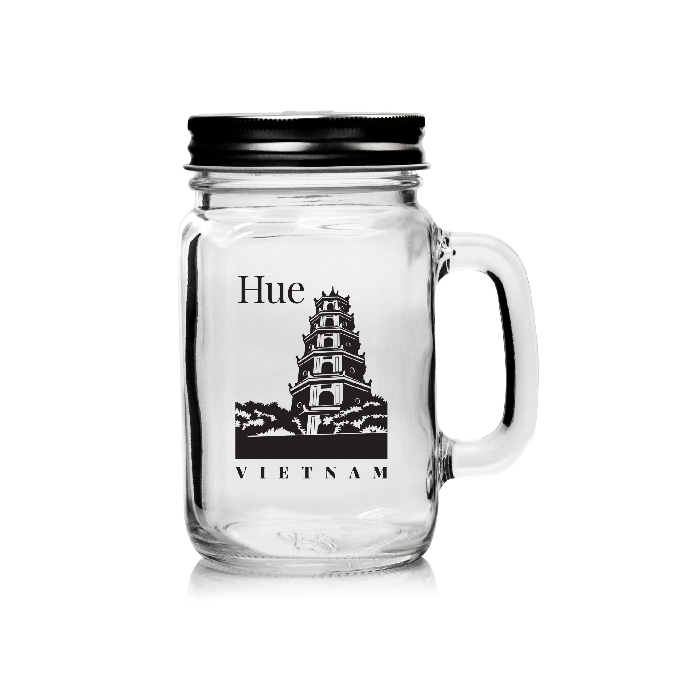 LY QUAI THỦY TINH TRÀ SỮA CÓ HOA VĂN HUẾ, HÀ NỘI,SÀI GÒN, ĐÀ NẴNG 450ML CAMDACO GLASS WARE